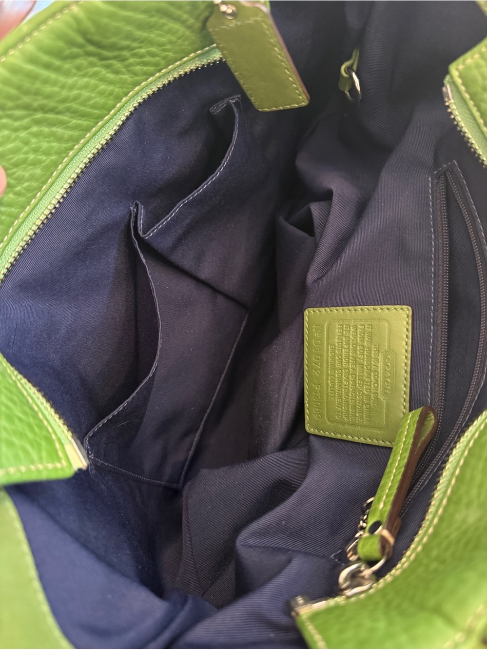 Coach Hamilton Y2K Vintage Green leather tote - Picture 7 of 9